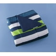thumbnail image 4 of Your Zone Blue Stripe Twin Bedding Set for Kids, Machine Wash, 5 Pieces, 4 of 5