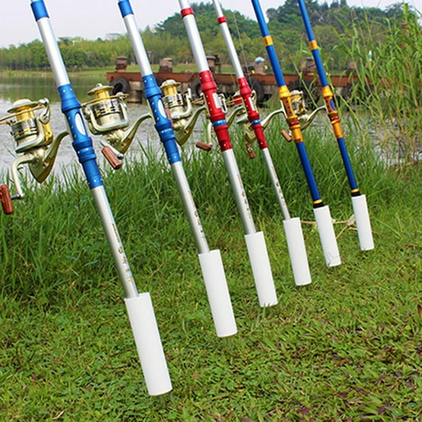 Fishing Pole Holder, Reinforced PVC Fishing Rod Pole Ground Holder Stand  Support Fishing Supplies, High Hardness And High Toughness 