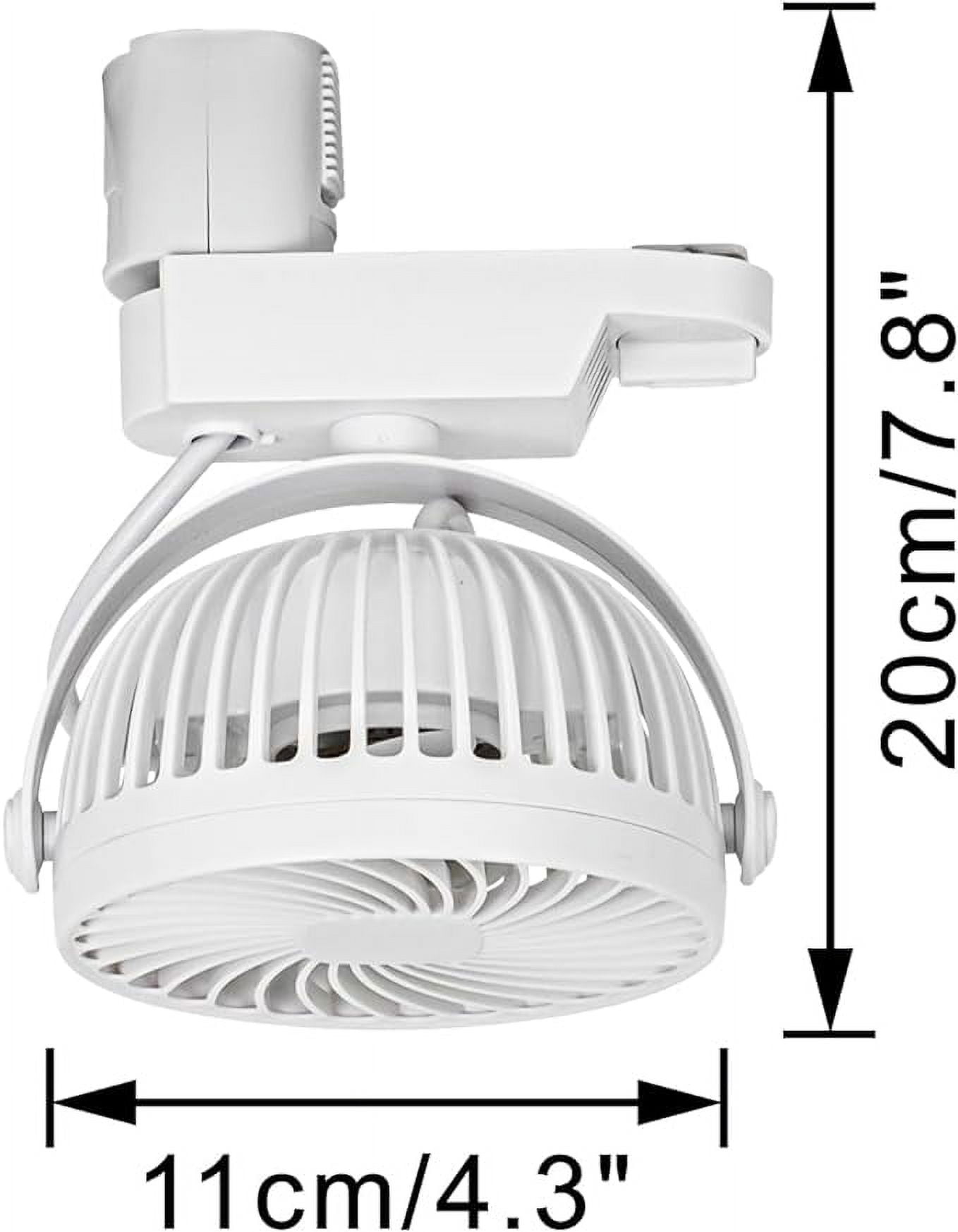 KAYYELAMP H-Type Track Ceiling White Mini Fan Easy To Install Adjustable Angle Simple Design For Home Kitchen Counter