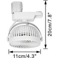 thumbnail image 2 of KAYYELAMP J-Type Track Ceiling White Mini Fan Easy To Install Adjustable Angle Simple Design For Home Kitchen Counter, 2 of 7