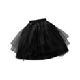 thumbnail image 3 of Decodeary Hoopless Skirt Petticoat Breathable Wedding Accessory for Prom Cosplay Dress black 45cm, 3 of 6