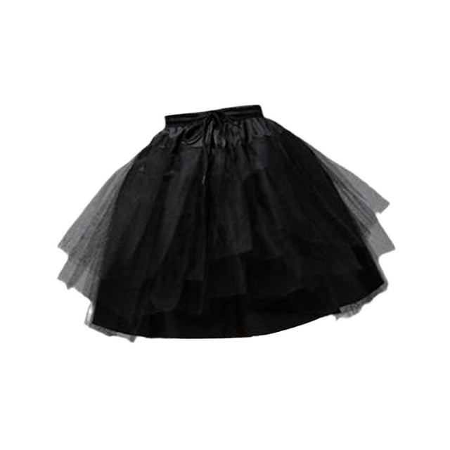 BELOVING Hoopless Petticoat Breathable Flower Girls Petticoat for Prom Dress Princess black