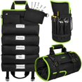 thumbnail image 1 of Bolsa organizadora grande enrollable Lefor·Z, 13 bolsillos, color negro y verde, 1 of 8