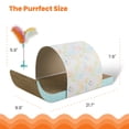 thumbnail image 4 of Catstages Cat Tunnel Scratcher with Feather Spring Toy and Removable Tunnel, Corrugated Scratching Pad for Rest, Play, & Nail Trimming, Multicolored, 4 of 5