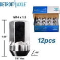 thumbnail image 7 of Detroit Axle - Front Drilled & Slotted Rotors + Brake Pads w/ 12pc Wheel Lug Nuts Replacement for Dodge Durango Jeep Grand Cherokee - 16pc Set, 7 of 7