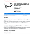thumbnail image 2 of Lower Radiator Hose - Compatible with 2006 - 2010 Chevy Silverado 2500 HD 6.6L V8 Diesel 2007 2008 2009, 2 of 2
