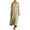 Khaki, variant on Noric Women's Cotton Summer Shirt Dresses Button Down Roll Tab Sleeves Collared Casual Blocked Color A Line Maxi Dresses