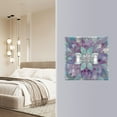 thumbnail image 5 of 2 Gang Light Switch Cover Plate Violet Floral Stained Glass Wall Plate Decorate Electrical Outlet Cover Plates 4.56”x4.48”, 5 of 8
