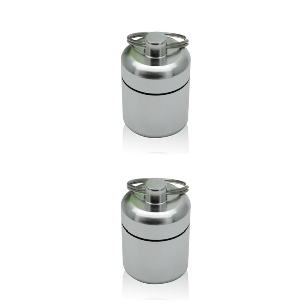 Naiovety Mini caja de pastillas, llavero de aleación de aluminio, botella, contenedor de tabletas para mochileros Type2 NO2 Naiovety CBP163983