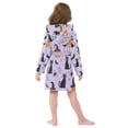 thumbnail image 7 of FORMRS Niños Bathrobe Unisex Hooded Robe Soft Plush Pajamas Sleepwear, Size 10-12T, Purple Halloween Pumpkin, 7 of 7