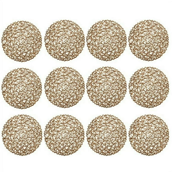 Paper Woven Placemats Decorative Rope Mesh Place Mats for Dining  Party and Wedding 12PCS