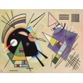 thumbnail image 2 of Kandinsky, Wassily 32x26 Black Ornate Wood Framed with Double Matting Museum Art Print Titled - Black and Violet, 1923, 2 of 4