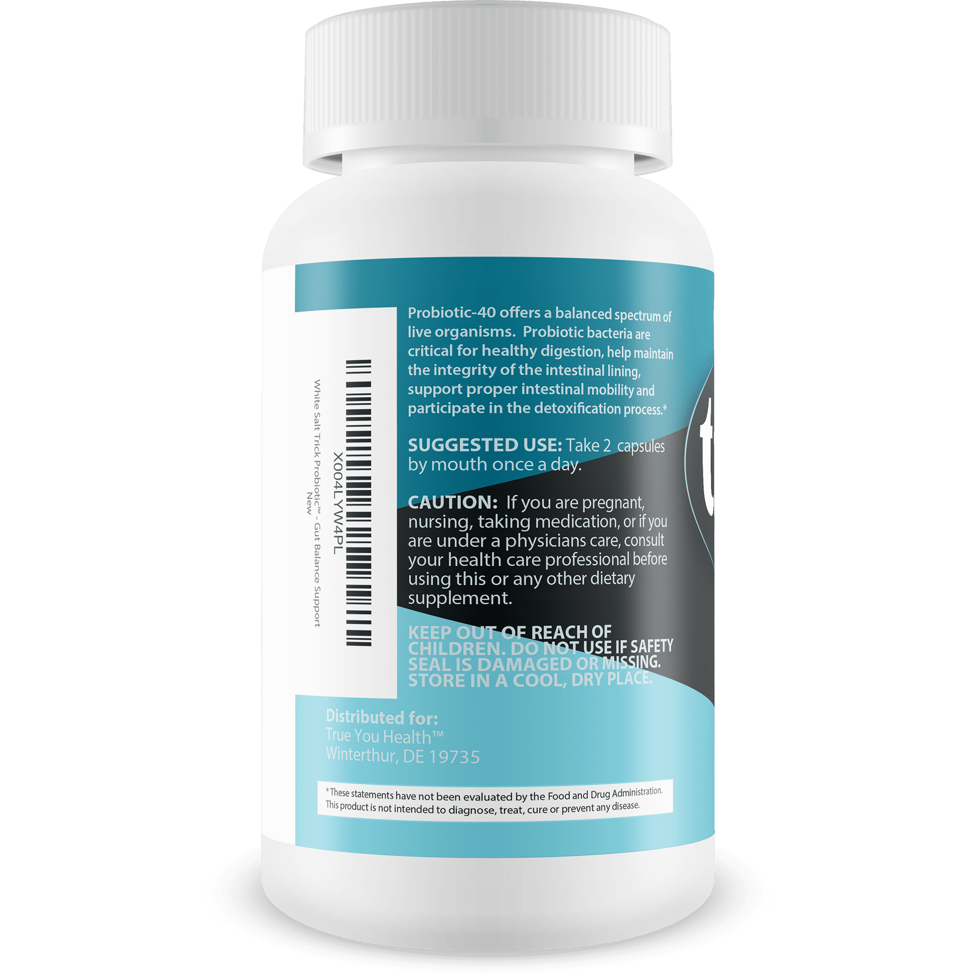 Blue Salt White Salt Trick Probiotic - Our Best Probiotics for Men - Promote Heathy Microbiome - Gut Health Once Daily Men's Probiotic - 40 Billion Mens Prostate Probiotics