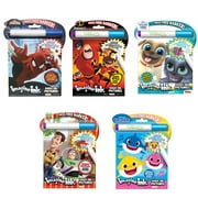 Assortment Boys Bundle of 5 Imagine Ink Coloring Book Featuring Favorite Cartoon Characters Mess Free Invisible Ink Pens