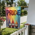 thumbnail image 5 of Gnomes LGBT Gay Lesbian Bisexual Pansexual Pride Garden Flag, Rainbow Watercolor Burlap Small Yard Flag Double Sided, Outdoor Decoration For Yard Home 12.5x18 Inch (ONLY FLAG)1 Flag, 5 of 5