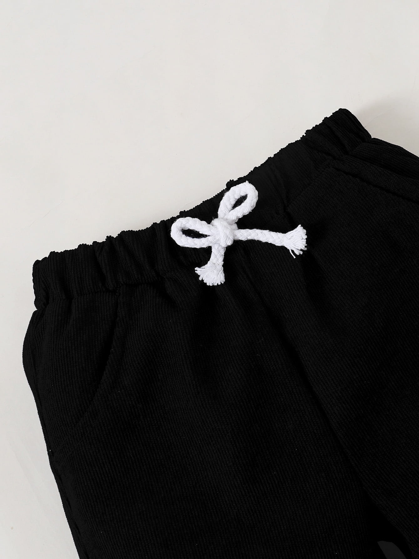 Little Boys Clothes OOTD Summer 5 Years Boys Splice Pocket 6 Years Boys Turn-down Collar Shirt Elastic Shorts 2Pcs Preschool Outfits Black