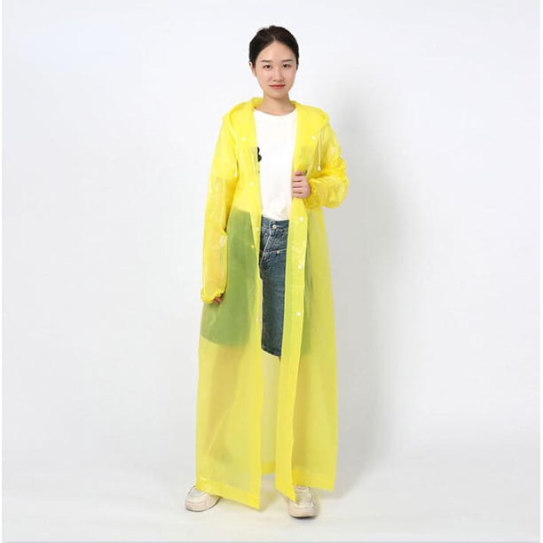 Xihbxyly Impermeable de Eva para Exteriores, Diseño Transparente y Transpirable, Reutilizable, Material Suave y Elástico, Ideal para Senderismo y Viajes, Protección Contra La Intemperie, Blanco/Amari