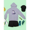 thumbnail image 3 of Cute Husky Cartoon Dog Hoodie Juniors -Image by Shutterstock,  x-Large, 3 of 4