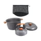 thumbnail image 4 of Juego de cocina para acampar, utensilios de cocina de aluminio para 2-3 personas, cacerola 11 l, 4 of 9