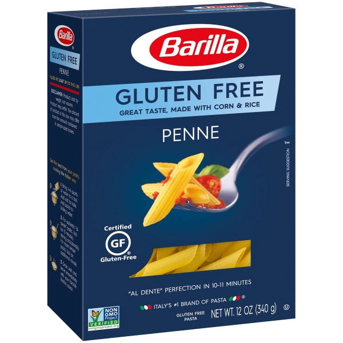 (8 pack) BARILLA Gluten-Free Penne Pasta Gluten-Free Pasta Made with 2 Ingredients 12oz.