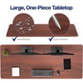 thumbnail image 6 of VIVO Dark Walnut 71 x 30 inch Universal Solid Top for Sit Stand Desk Frames, 6 of 8