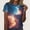 Blue C, variant on Bwndum Womens Galaxy Print T-Shirt Short Sleeve Space Astronomy Graphic Tee Raglan Sleeve Casual Top,Size S