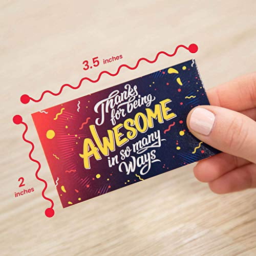 Box Of 100 'Thank You For Being Awesome' Appreciation Cards – For Employees, Teachers, Friends