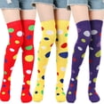 thumbnail image 4 of Thigh High Socks For Women Girls Novelty Stockings Funny Cute Colorful Polka Dots Over The Knee High Socks, 4 of 8