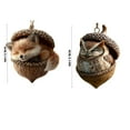 thumbnail image 3 of Taicans 2Pcs 3D forest Animal Acorn Ornaments – Cozy forest Christmas Ornaments,2026 Pine Cone Animal Decoration,Woodland Creature Figurine,Acrylic Hanging Ornament Rustic Nature-Themed Home Decor, 3 of 6