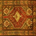 thumbnail image 1 of Ahgly Company Machine Washable Indoor Square Persian Yellow Traditional Area Rugs, 6' Square, 1 of 4