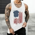 thumbnail image 3 of kpoplk 4th of July Shirts Mens Muscle Tank Top 1776 Sleeveless Graphic Gym Workout American Flag Shirt(White,XL), 3 of 4