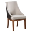 thumbnail image 6 of Set of 4 Gilsea Fabric, Synthetic Leather & Brown Finish Side Chair, Wooden Dining Room Chairs, High Back Kitchen Chair, Farmhouse Dining Chairs for Kitchen, Dining Room (Brown), 6 of 8