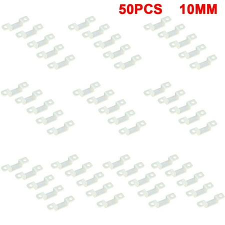 

BTOER 50/100X LED Strip Light Holder Soft Silicone Fixing Clip for Max 10/12mm Width
