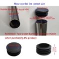 thumbnail image 2 of HAHDAXIA 4 Pcs 38mm (1.5 Inch) Round Plastic Plug,Round Tubing Black Plastic Plug，Pipe Tubing End Cap for Round Tube Furniture Finishing Plug, 2 of 7