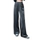 thumbnail image 2 of Txlixc Pantalones de terciopelo de piernas anchas para mujeres, pantalones elásticos casuales de cintura alta y ancha Txlixc  moda, 2 of 9