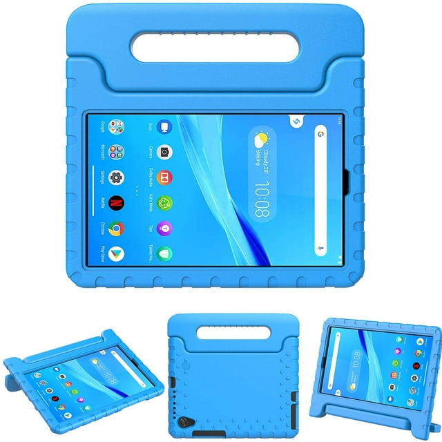 Funda para Lenovo M8 2da, 3a y 4ta gen Agarradera Azul