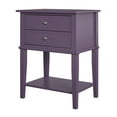 thumbnail image 5 of Desert Fields Eclectic Boho Accent Table with 2 Drawers, Purple, 5 of 7