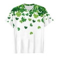 thumbnail image 4 of FUZHIQ St. Patrick's Day Shirts for Girl Boys Shamrock Four Leaf Short Sleeve Summer Shirt Tops Spring Round Neck Funny Cute Casual Party Girls T Shirts Size 14-16(Green,4-5 Years), 4 of 4
