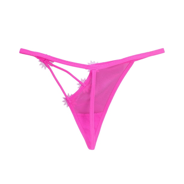 WZHKSN Female Lace Panties Hot Pink G Strings Thongs 1-Pack - Walmart.com