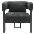 thumbnail image 2 of Inspire Contemporary Boucle Fabric Accent Chair Charcoal Black, 2 of 6