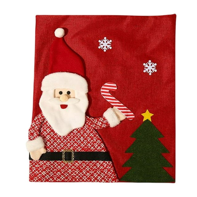serony Xmas Decor Chair Cover Dining Table Case Home Hotel Decal Cute Design Dustproof Household Accessories Multiple Patterns New Year Elder Pattern