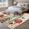 thumbnail image 4 of Gnomes Mushroom Area Rugs 8'x10', Washable Small Throw Rugs for Living Room Patio, Farmhouse Vintage Leaves Plants Butterfly Indoor Outdoor Rug Non-Slip Low Pile Carpet Runner Reversible Floor Mats, 4 of 8
