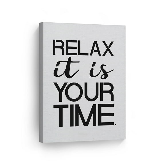 Smile Art Design Relax It's Your Time Funny Quote Saying Bathroom Decor CANVAS PRINT Funny Bathroom Sign Bathroom Wall Decor Toilet Wall Art Home Decoration Ready to Hang Made in USA- 22x15