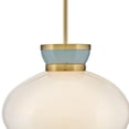 thumbnail image 3 of 83604LCB-SF Lark Lucy - 12W 1 LED Medium Pendant-13.25 Inch Tall and 15 Inch Wide-Lacquered Brass/Sea Foam Finish, 3 of 7