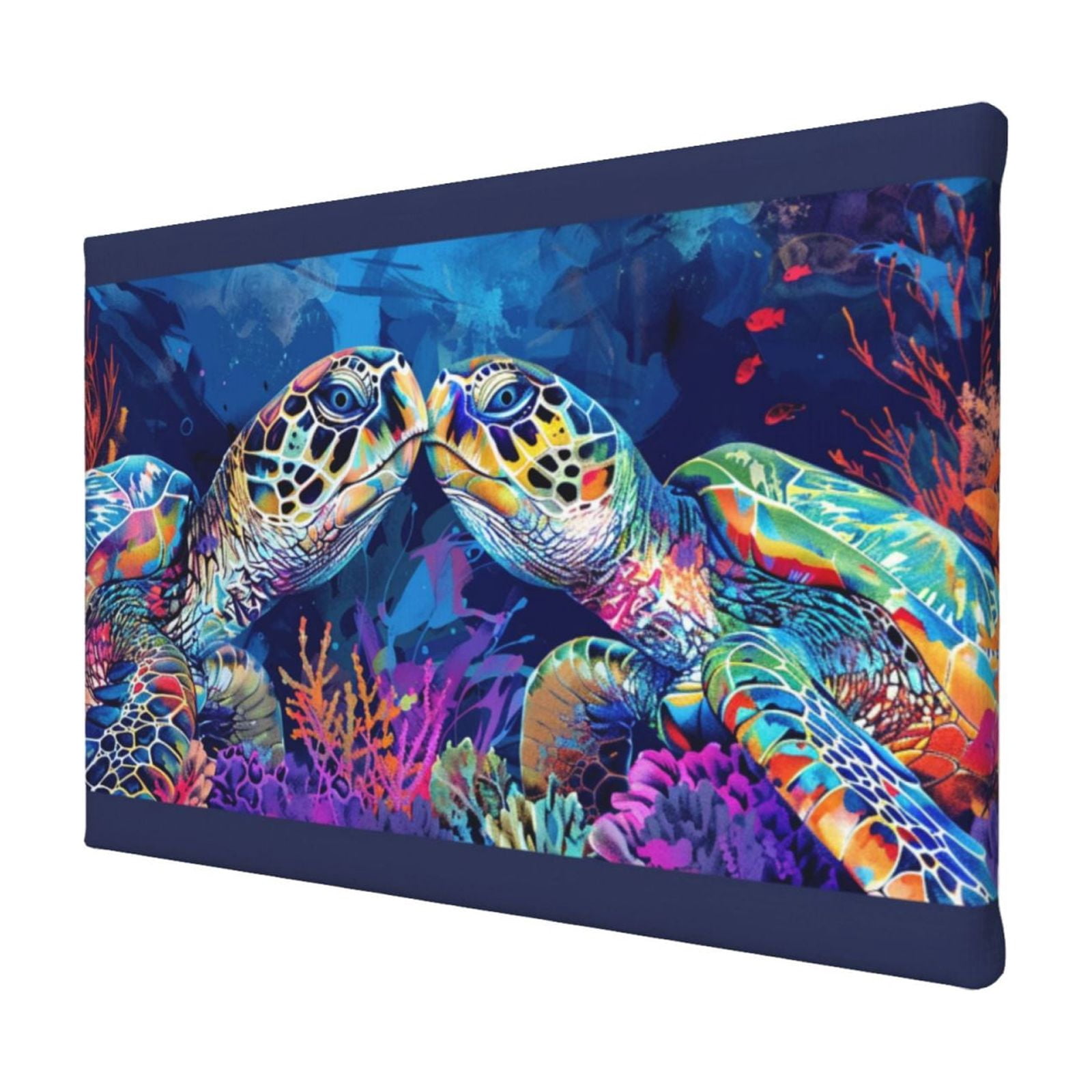 8x12 inch Canvas Hanging Picture Turtle Couple Bathroom Wall Decor,Home Decor Bathroom Accessory,Home Bedroom,Study Wall Decor Canvas Paintings,Modern Art Turtle Couple Decoration Painting