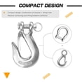 thumbnail image 5 of ABCISI Heavy Duty Slip Hook, Lifting Winch Steel Slip Hook, High Strength Safety Trailer Hook, Load Trailer Clevis Hooks Stainless Transport 1/2 Inch 3000lbsf, 5 of 7
