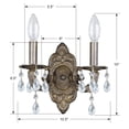 thumbnail image 3 of 5022-VB-CL-MWP Crystorama Lighting Paris Market - Two Light Wall Sconce in Classic Style - 10 Inches Wide by 9.5 Inches High-Venetian Bronze, 3 of 3