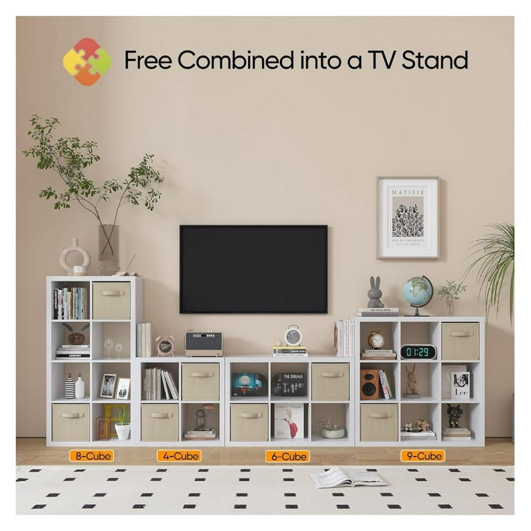 9 cube organizer tv stand discount