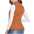thumbnail image 4 of Women's Quilted Gilet Clearance, Stand Collar Lightweight Zip Padded Vest Body Warmer For Women With Zip Pockets Ladies Quilted Gilet Stand Collar Waistcoat Zip Up Vest Lightweigt Down Jacket, 4 of 7