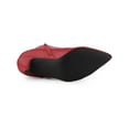 thumbnail image 5 of BLISSFUL STEP Women's Pointed Toe Side Zip Stiletto Heel Ankle Boots Red 11, 5 of 7